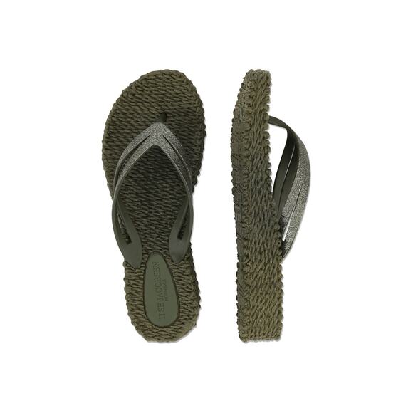 Ilsa Jacobson Cheerful13 Flip Flop Sandals in Army 39 - Picture 2 of 4